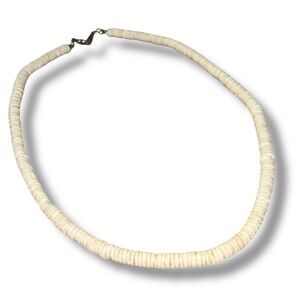 Sterling silver clasp Sea Shell Heishi Beads choker necklace